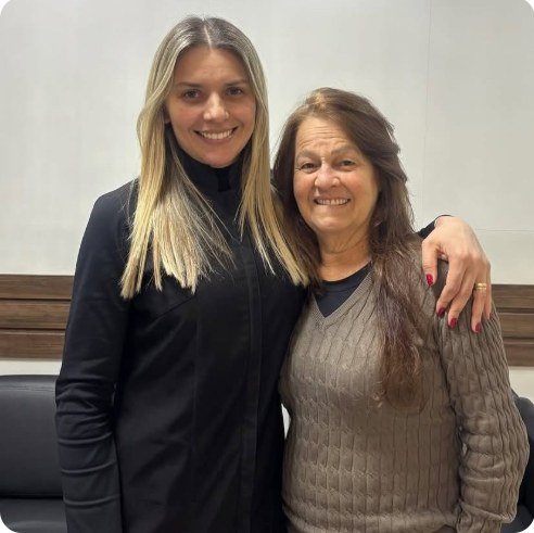 Paciente atendida na unidade Oral Sin Campo Belo